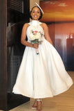 Bridesmaid Dresses A Line Scoop Lace Appliques Satin With Bowtie