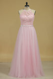 Bridesmaid Dresses Scoop Open Back Tulle With Embroidery And Beads Rjerdress