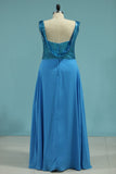 Bridesmaid Dresses Straps Sequined Bodice A Line Chiffon Floor Length Rjerdress
