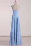 Bridesmaid Dresses Sweetheart A Line Chiffon With Ruffles Floor Length Rjerdress
