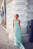 Charming Chiffon Backless Sexy Sweetheart Prom Dresses With Ruched Long Evening Dresses RJS975 Rjerdress