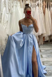 Charming Prom Dress A-Line Prom Dress Satin Prom Dress V-Neck Prom Dress 170226 Rjerdress
