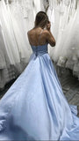 Charming Prom Dress A-Line Prom Dress Satin Prom Dress V-Neck Prom Dress 170226 Rjerdress