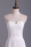 Chic Party Dresses Long A Line Strapless Chiffon Ivory Color Petite Size Under 200 Rjerdress