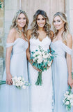 Chiffon A Line Floor-Length Cheap Bridesmaid Dress Rjerdress