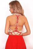 Chiffon Scoop Formal Dresses A Line With Beads&Rhinestones Chiffon Floor Length Rjerdress
