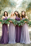 Convertiable Mismatched Tulle Long Elegant Cheap Charming Bridesmaid Dresses Rjerdress