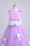 Cute A-Line Ankle-Length Flower Girl Dresses With Bow-Knot Rjerdress