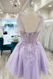 Cute A Line Sweetheart Tulle Appliques Short Cheap Homecoming Dresses RJS892 Rjerdress