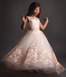 Cute  Lace Appliques Tulle Flower Girl Dresses uk Rjerdress