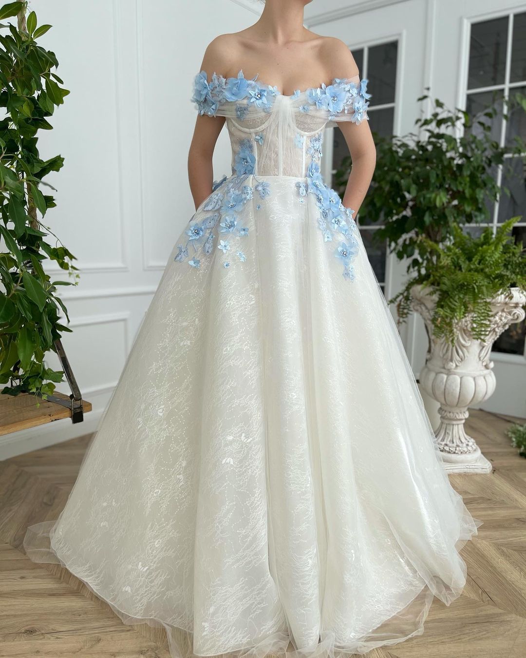 Amarra 88727 Long Prom Dress Ball Gown Beading Lace 3D Floral Glitter –  Glass Slipper Formals