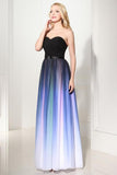 Elegant A Line Ombre Sweetheart Black Lace up Sleeveless Evening Prom Dresses UK Rrjs578 Rjerdress