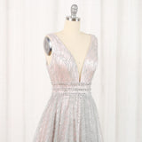 Elegant A Line V Neck Lace Straps Prom Dresses Cheap Floor Length Evening Dresses RJS899 Rjerdress