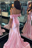 Elegant Beaded Ruched Spaghetti Straps Long Sheath Mermaid Long Prom Dresses Rjerdress