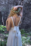 Elegant Ivory Bohemian Lace V Neck Backless Country Beach Wedding Dresses Rjerdress