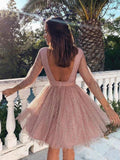 Elegant Long Sleeve Short Homecoming Dresses Backless Above Knee Cocktail Dress H1110 Rjerdress