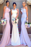 Elegant Mermaid Long Convertible Bridesmaid Dress Long Bridesmaid Dresses with Sash RJS70