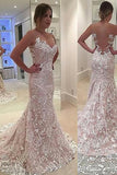 Elegant Mermaid Sleeveless Lace Sweetheart Strapless Appliques Wedding Dress With Court Train Rjerdress