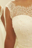 Elegant Mermaid Straps Wedding Dresses Chiffon With Lace And Beaded Belt Rjerdress