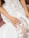 Elegant Mermaid  Sweetheart Strapless Wedding Dress With Appliques Rjerdress
