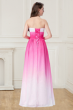 Elegant Ombre Light Plum Spaghetti Straps Sweetheart A-Line Chiffon Prom Dresses UK RJS361 Rjerdress
