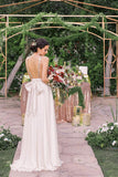 Elegant Open Back V Neck With Bowknot Bridesmaid Dress Rjerdress