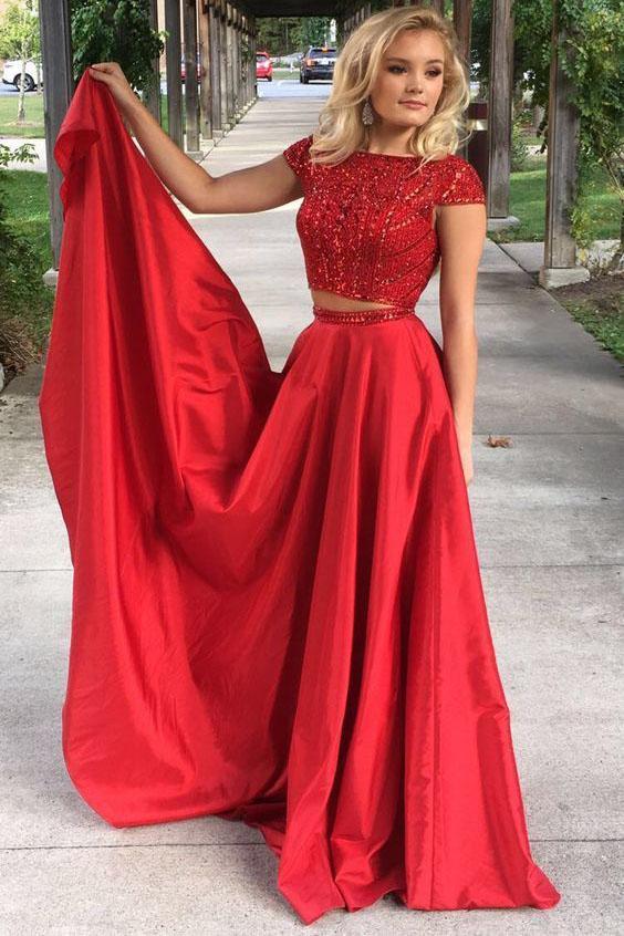 Red Prom and Evening Dress with Leg Slit | Red Carpet Ready