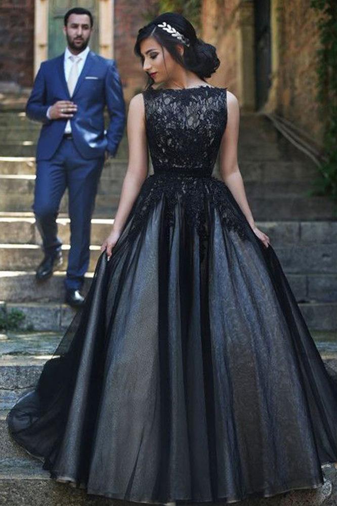 Ball Gown Black Sparkle Prom Dress – misaislestyle