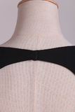 Evening Dress Open Back V-Neck Short Sleeve A-Line Satin Black Bodice Floor-Length Rjerdress