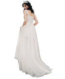 Fairy Sweetheart A Line Lace Long Ivory Sexy Wedding Dresses Rjerdress