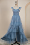 Fantastic Straps Tulle Tiered Multi-Layers Prom Dresses RJS565 Rjerdress