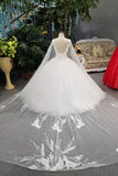 Floor Length Bridal Dresses Lace Up  With Beads And Appliques Ball Gown High Quality Low Price Rjerdress