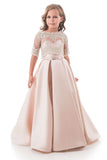 Flower Girl Dresses A Line Sweetheart Satin With Jacket Sweep Train Rjerdress