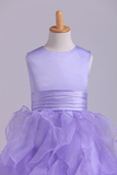 Flower Girl Dresses Ball Gown Scoop Floor Length Organza Rjerdress