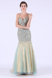 Formal Dresses Mermaid Spaghetti Straps With Beading Tulle Rjerdress