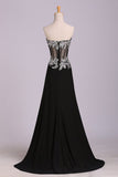 Formal Dresses Mermaid/Trumpet Black Sweetheart Chiffon With Rhinestone Rjerdress