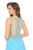 Formal Dresses Scoop Chiffon With Beading A Line Zipper Up Rjerdress