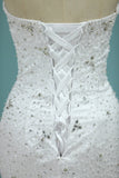 Full Beaded Bodice Bridal Dress Sweetheart With Tulle Skirt Lace Up Rjerdress