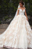 Glamorous Jewel Cap Sleeves White Court Train Wedding Dress with Lace Top RJS83