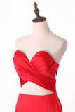 Gorgeous Strapless Sweetheart Sleeveless Open Back Mermaid Red Long Prom Dresses RJS768 Rjerdress