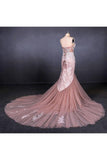 Gorgeous Sweetheart Mermaid Tulle Prom Dress, Long Evening Dresses Rjerdress