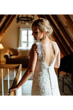 Graceful Lace Wedding Dress With Covered Buttons Mermaid Bride Dress Rjerdress