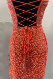 Halter Bodycon Sequin Short Unique Homecoming Dresses with Tassel Rjerdress