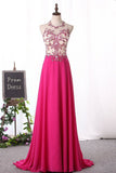Halter Party Dresses A Line Chiffon Beaded Bodice Sweep/Brush Train Rjerdress