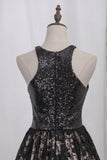 Hoco Dresses A Line Scoop Sequin&Lace Short/Mini Rjerdress