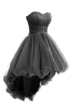 Hoco Dresses A Line Sweetheart Tulle With Ruffles Asymmetrical