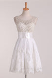 Hoco Dresses Scoop Beaded Bodice A Line Lace Rjerdress