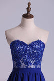 Hoco Dresses Sweetheart A Line With Beads & Applique Chiffon Rjerdress