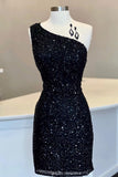 Homecoming Dress Sequins Royal Blue Homecoming Dress Fitted Bodycon Short Cocktail Dresses RJS893 Rjerdress