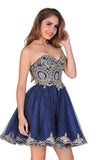 Homecoming Dresses A Line/Princess Sweetheart Tulle With Applique Rjerdress